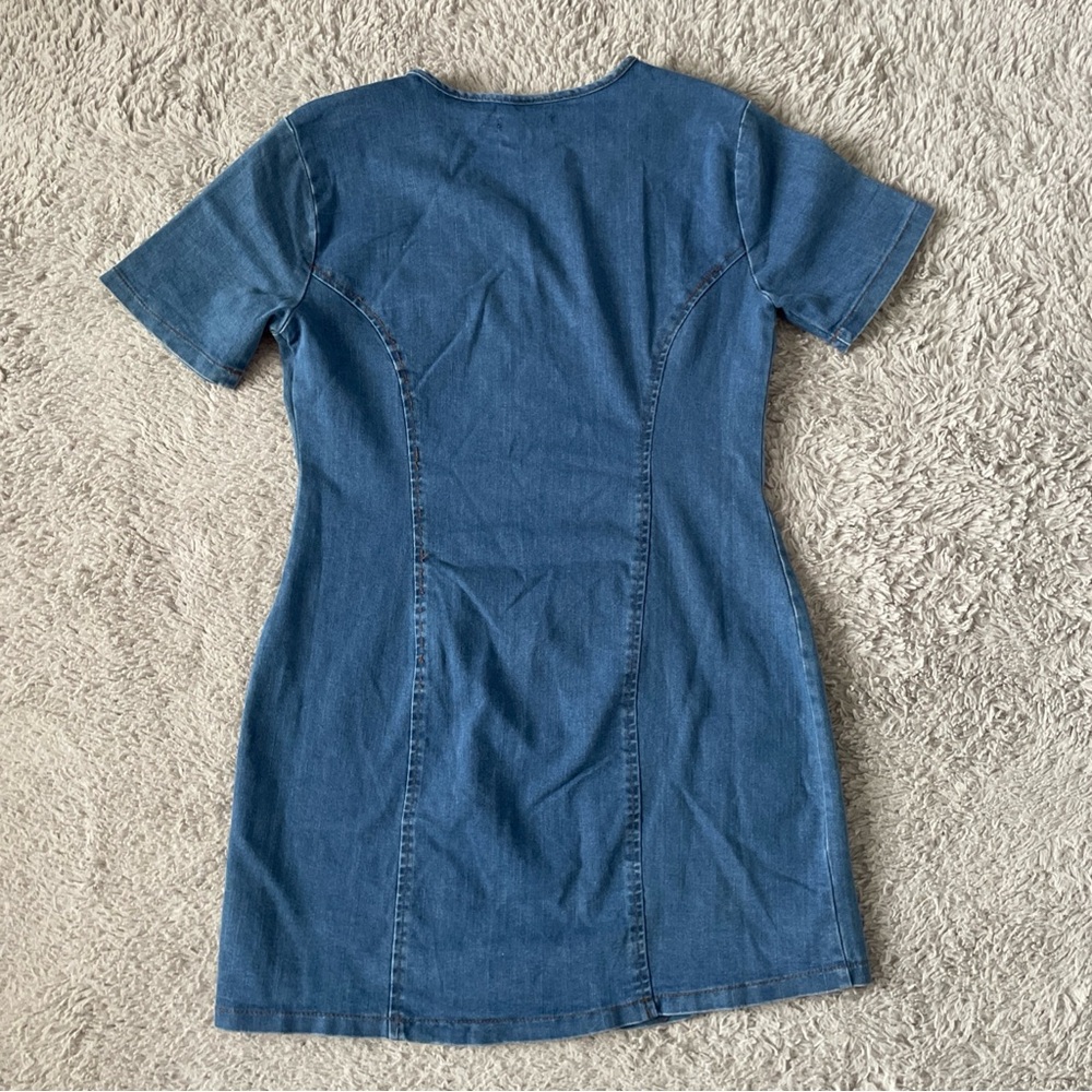 Denim Mini Dress - image 4